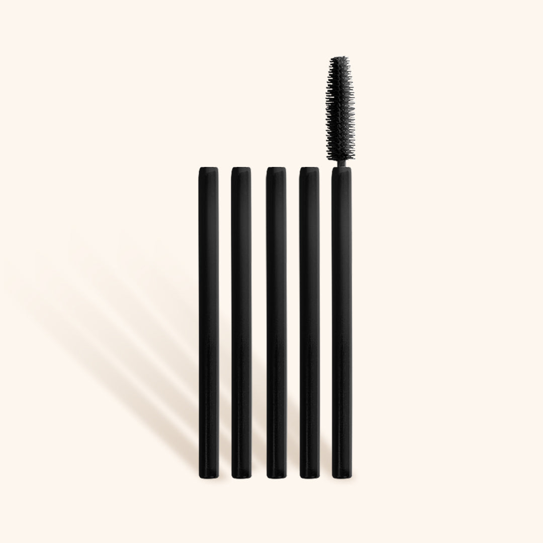 Reusable Metal Handles for silicone mascara wands in Black