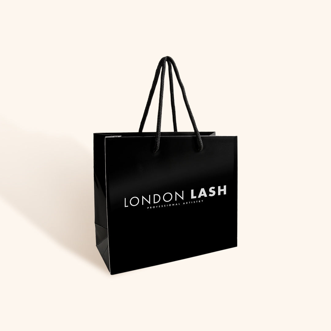 Black Reusable Paper Bag from London Lash Pro in Small