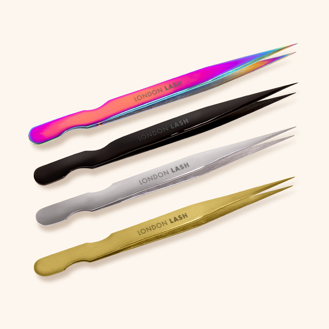 Straight Isolation Eyelash Extensions Tweezers in Four Colors