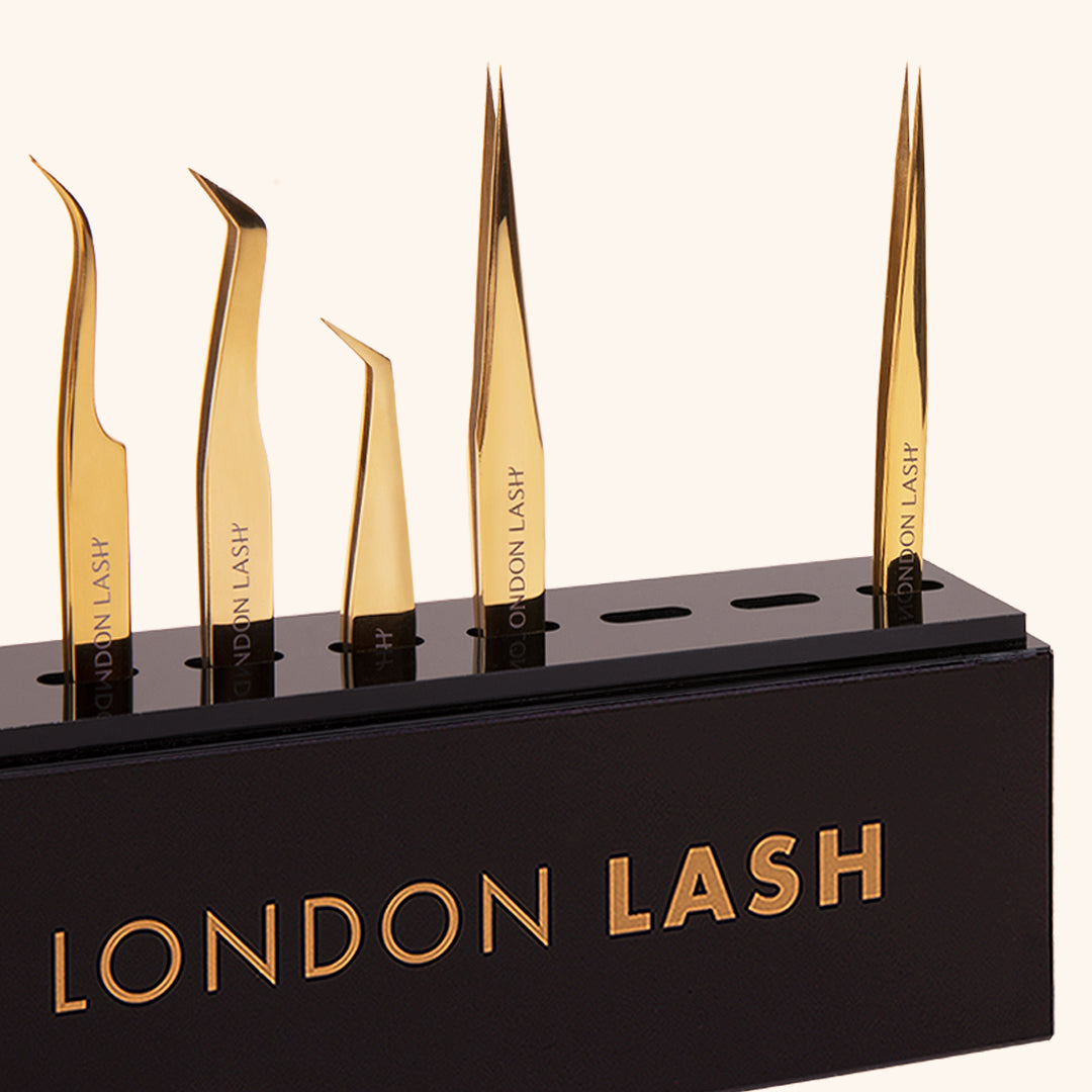 Tweezer Holder with Tweezers for Lash Extensions